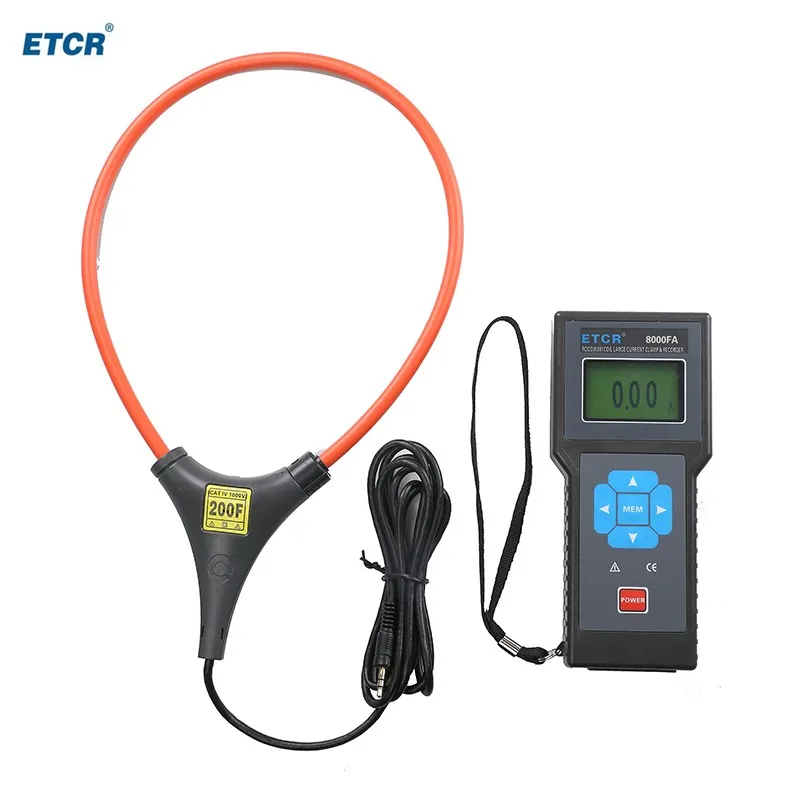 

Iridium-Titanium ETCR8000F/8000FA Flexible Coil Current Tester Large Current Clamp Meter/Recorder