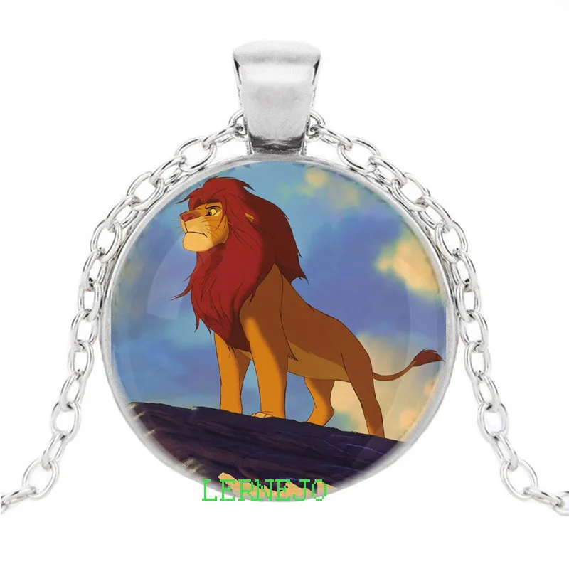 8 Simba The Lion King badge Pendant jewelry necklace rey leon le roi lion simba baby necklace for Kids jewelry - Окраска металла: 8