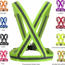 100 шт 360 градусов высокая видимость неоновый жилет безопасности светоотражающий пояс жилет безопасности подходит для бега велокросса занятия спортом уличная одежда