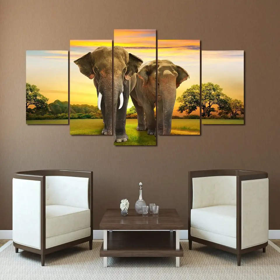 5 Panel Wall Art Canvas Paintings Home Decor African