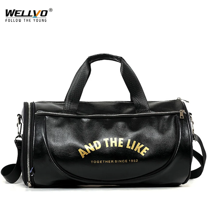 2018 Fashion New  Top Quality PU Leather Travel Luggage Bag Male Black Handbags Men Over the Shoulder Bag for Shoes  XA252WC