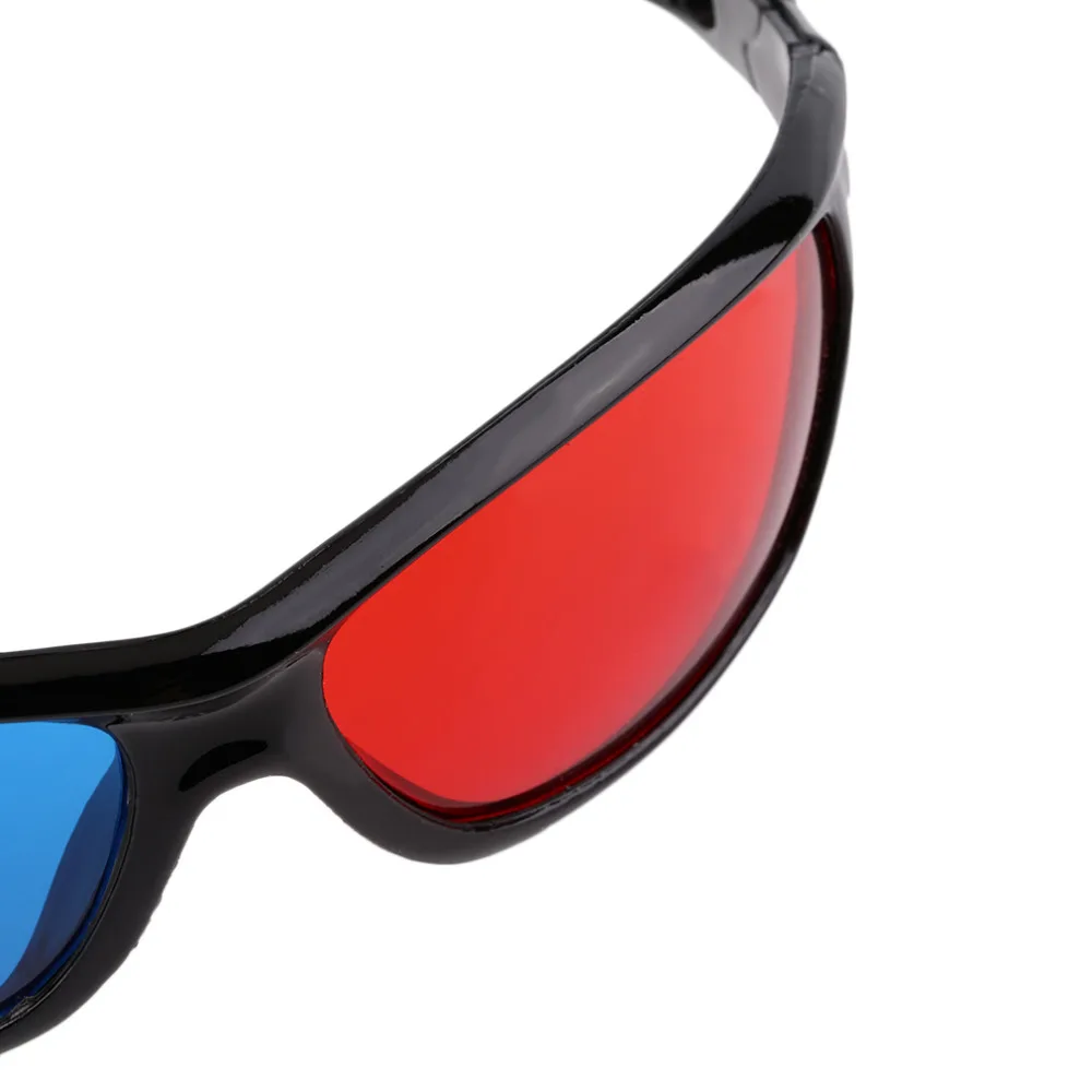 2016 Black Frame Universal 3D Plastic glasses/Oculos/Red Blue Cyan 3D glass Anaglyph 3D Movie Game DVD vision/cinema Wholesale