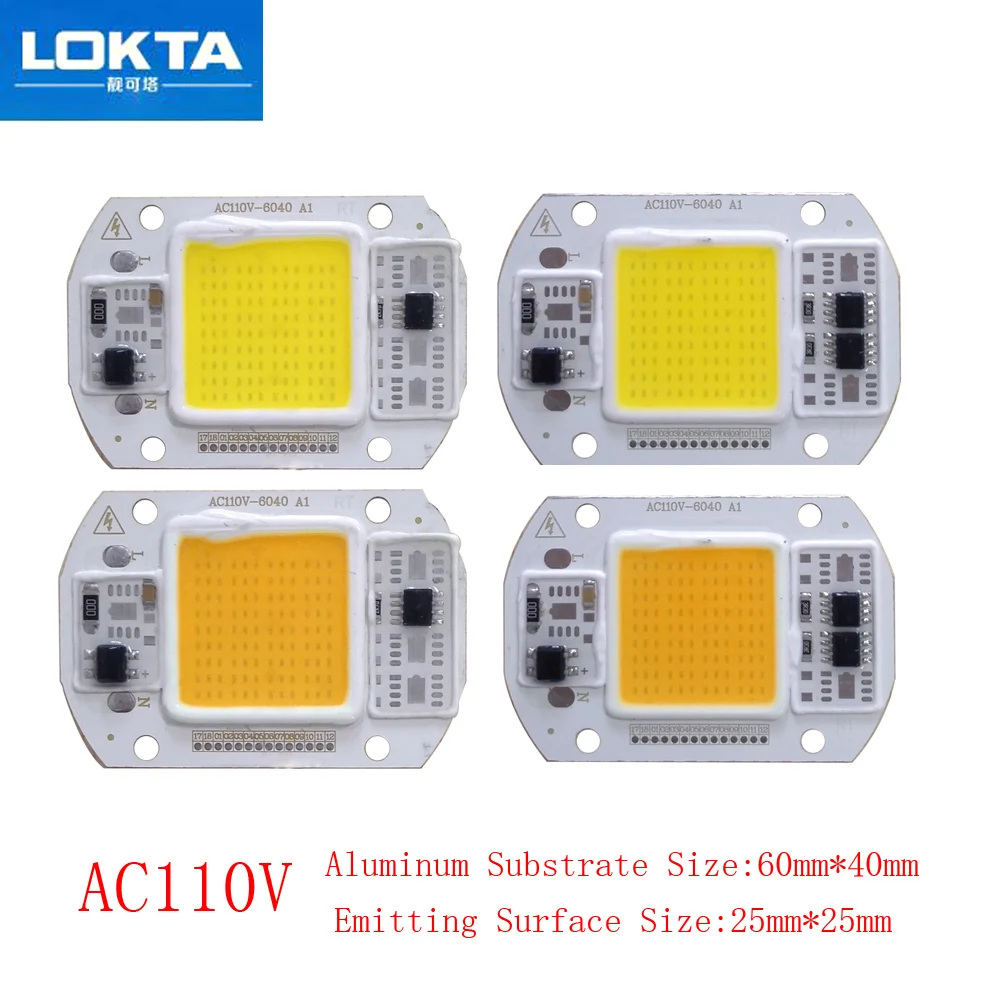 

5PCS/LOT LED Lamp Chip COB 25W 15W AC110V Cold/Warm White Smart IC light beads For DIY Spotlight Floodlight