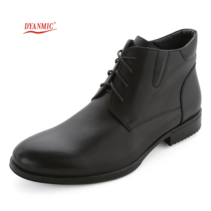 Men Genuine Leather Boots Men's Classics Black Natural Leather Lace up Motorcycle Boots Male