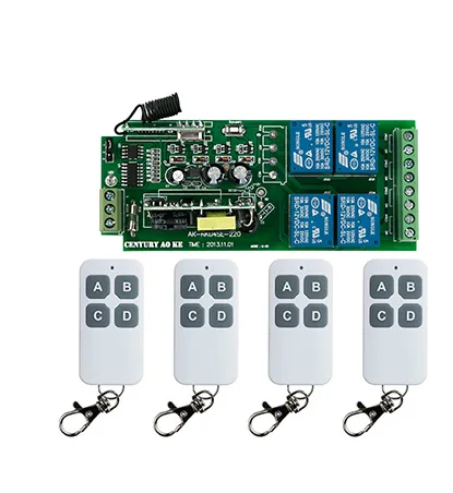 AC85v ~ 250V 110V 220V 230V 4CH RF беспроводной переключатель системы дистанционного