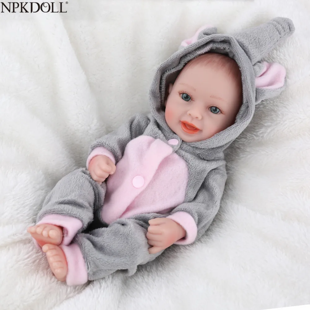 NPKDOLL 25 см 10 дюймов реалистичные миниатюрные Мягкие силиконовые куклы полное тело