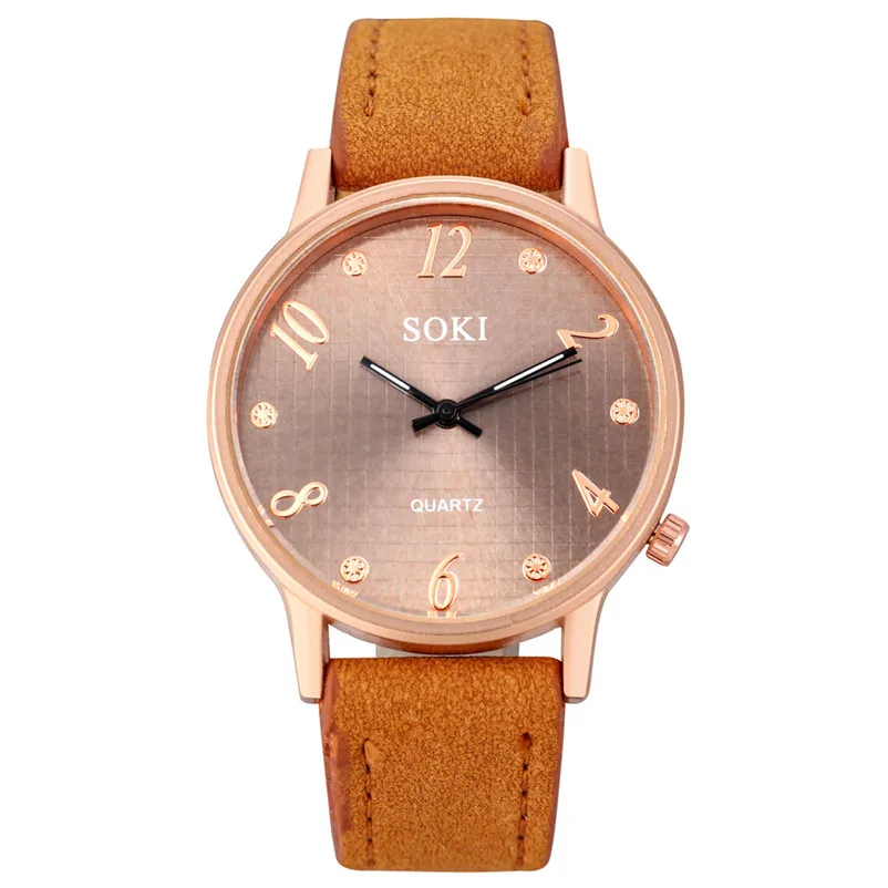 Fashion women watches top brand luxury ladies watch Leather Band Analog Quartz Round Wrist Watch clock relogio feminino J20 (5)