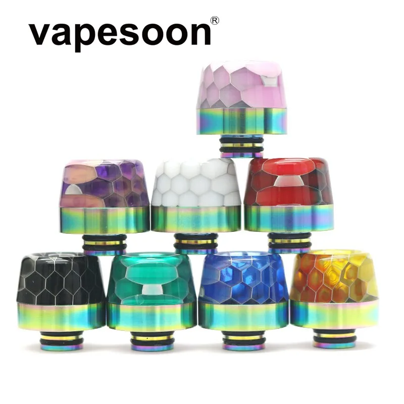 

Authentice VapeSoon 510 Colorful Drip Tip For MELO 3 MINI IJUST 2 TFV8 BABY TFV12 Baby Prince etc 510 Drip Tip