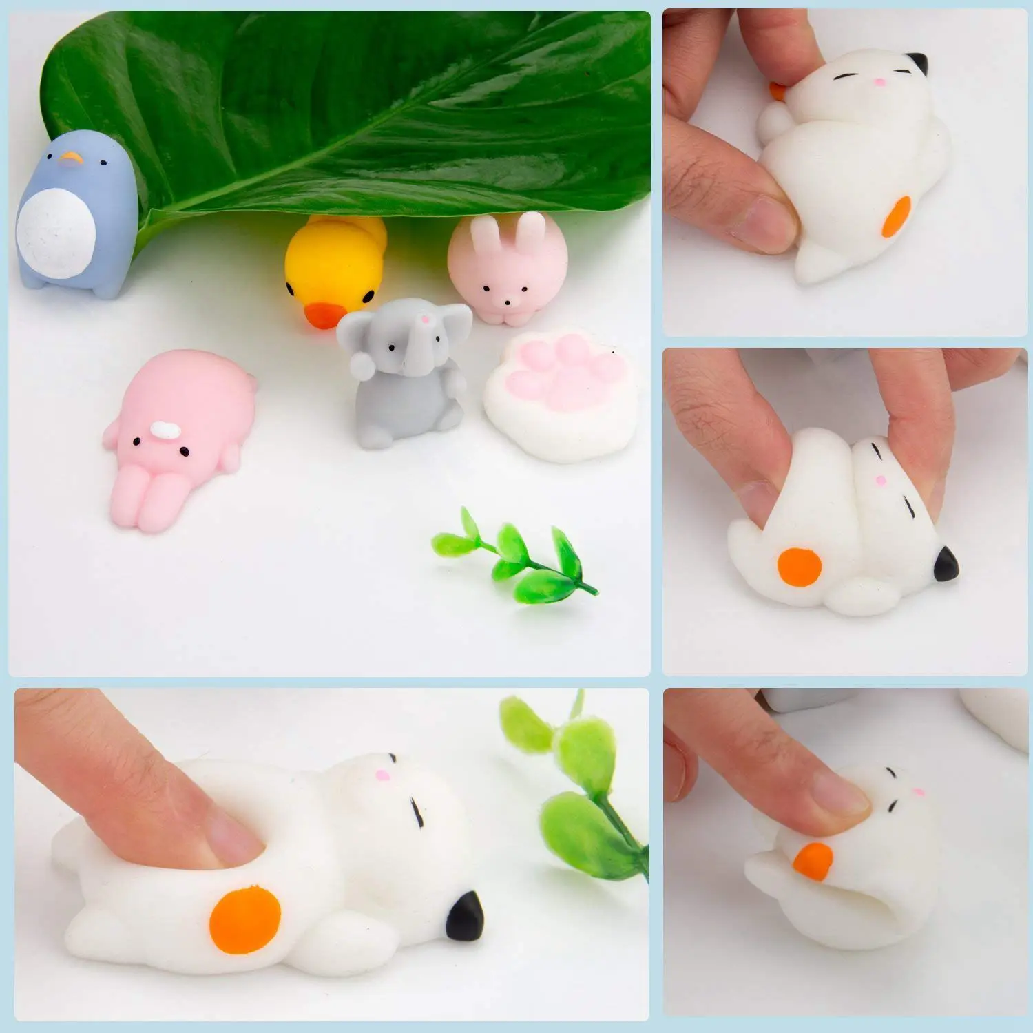 Случайный 30 шт. милые животные Mochi Squishy, Kawaii Mini мягкая сжимающая игрушка, Fidget Hand игрушка для детей подарок, снятие стресса, украшение