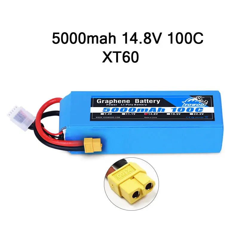 RC Lipo 2S 3S 5000mah 4S 5S 6S 7,4 V 11,1 V 14,8 V 18,5 V 22,2 V 3000 V графеновая батарея 3300mah 4000mah 6000mah 6500mah Для RC автомобиля - Цвет: 4S 5000mah 100C XT60