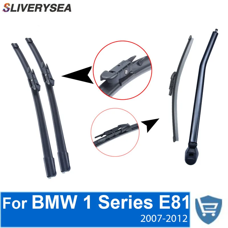 

QEEPEI Front and Rear Wiper Blade Arm For BMW 1 series E81 2007-2012 3 Door Hatchback High quality Natural Rubber Windscreen