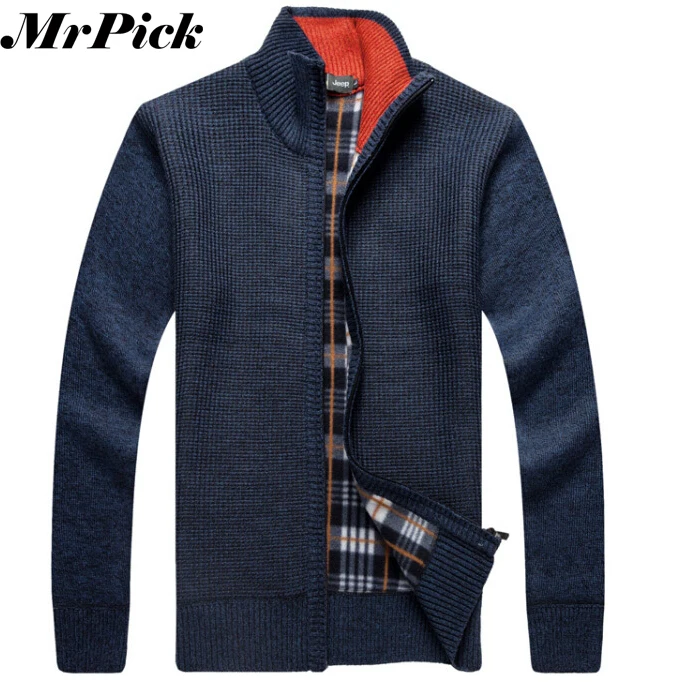 

Men Thick Fleece Winter Sweaters 2014 New Designer Brand Snow Warm Fashion Long Sleeve Knitwear Cardigans Sweaters E1295