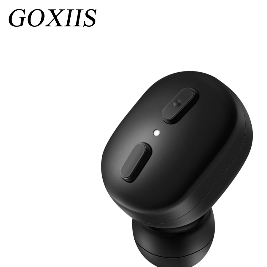 

GOXIIS Micro Mini Bluetooth Wireless Headset Stereo Dual Key USB Charging Small Earphone Headphone Earphones