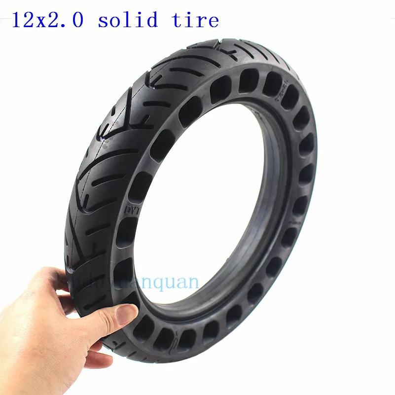 12 inch Non-inflatable tubeless solid wheel tyre 12x2.0 12x2.125 for Many gas scooter E-bike Hoverboard Self Balancing Parts