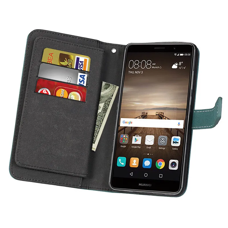 sFor Huawei Mate 9 Case Cover Luxury Leather Flip Cover For Huawei Mate 9 Case Multifunction Nine cards Wallet Card Slot Business Protective Phone Bags2