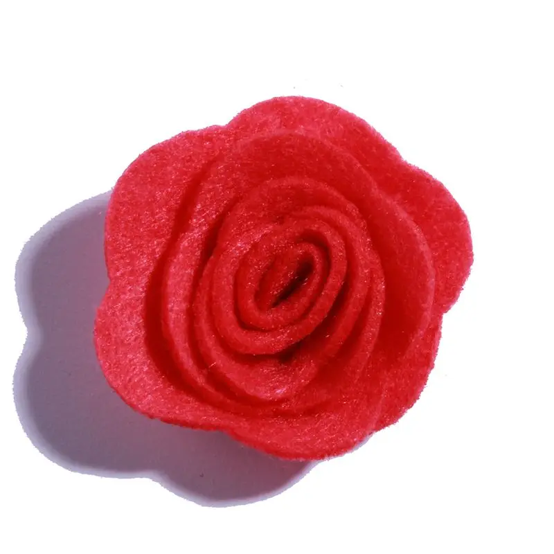 30 шт. 4 см мини шикарные фетровые цветы розы для одежды аксессуары нетканый материал ткань цветок для волос повязка на голову аксессуары - Цвет: Peach