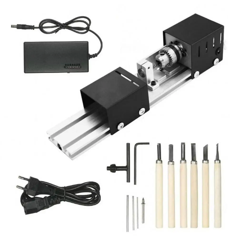 

Multifuncional 100W Mini Lathe Beads Polisher Machine Woodworking Craft DIY Rotary Tool Universal Set EU Plug