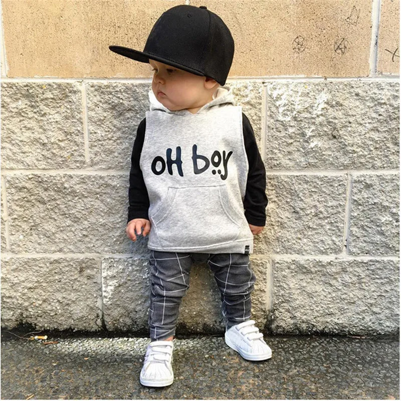 Girls suit 2019 newToddler Infant Baby Girl Boy Clothes Set Fashion Hooded Tops+Pants Outfits  (6)