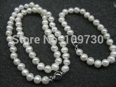 

Hot sell Noble- Jewelry 00718 wholesale 7-8mm freshwater pearl Necklace & Bracelet (A0423)