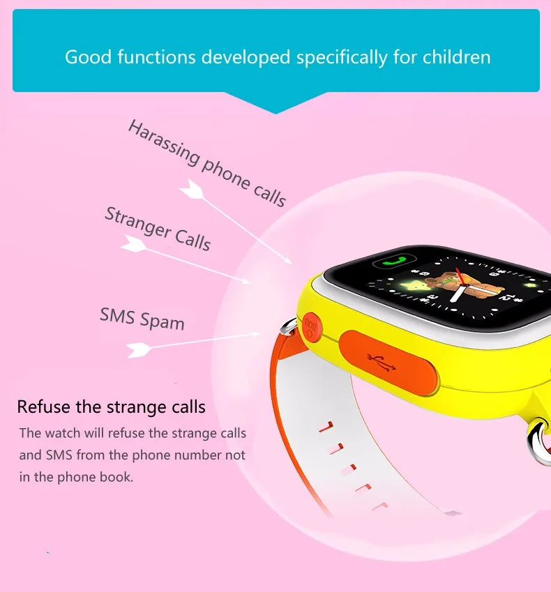 reloj SOS pulgadas niños pulsera 1,22 teléfono Q90 PK táctil Lavar pantalla GPS Java Dollar q50 posicionamiento Q80 United inteligente USD Color de WIFI Pulau con MKUYT Q60 el States almacén 6 reloj SOS pulgadas niños 6