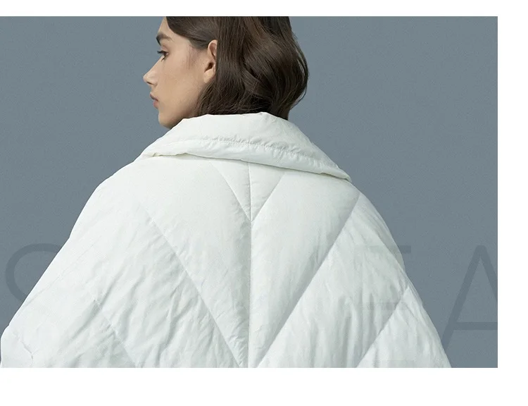 Линетт's CHINOISERIE зима дизайн для женщин Краткое Ультра свободные 90% белые пуховики и пальто Верхняя одежда