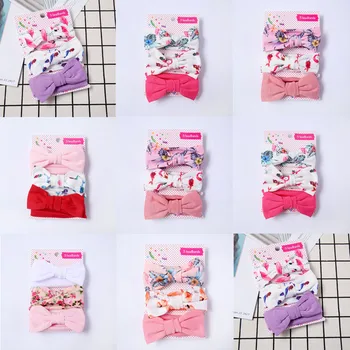 

PUDCOCO Baby Girls Bunny Bows Kids Turban Knot Rabbit Headband Bow Hair bands Head wrap