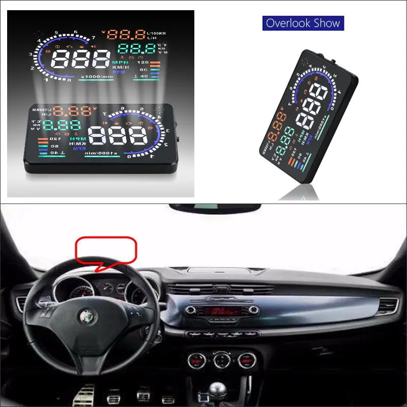 Автомобильный проектор на лобовое стекло для Alfa Romeo 147/159/Mito/Giulia/Stelvio 2010 2020|up display|head