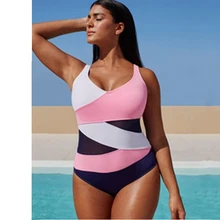 10 шт./лот, новинка, сексуальный сетчатый купальник, цельное бикини, большой размер, сочетающиеся цвета, слитный женский купальник