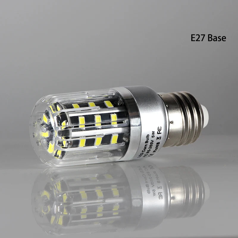 Bombillas led e 14 E12 E 27 5 Вт кукурузная лампа 110 В 220 алюминиевый прожектор