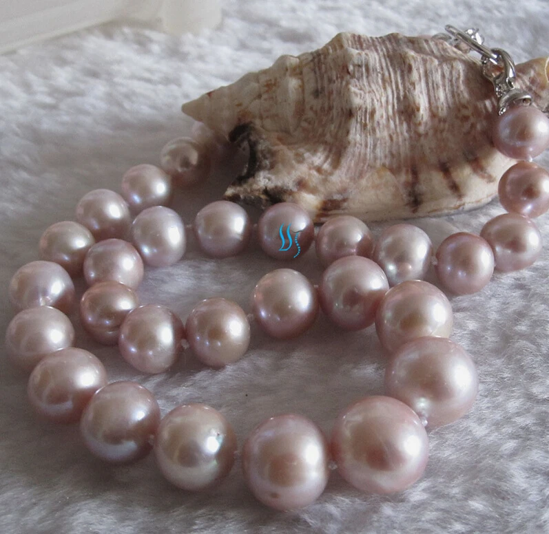 

ddh002517 12-14mm AA+ Lavender Natural Color Freshwater Pearl Necklace