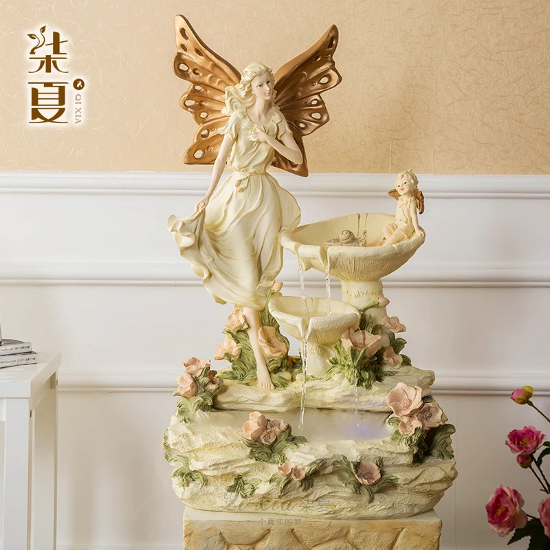 

The Seven Faerie summer water fountain decoration luxury European style living room decor Home Furnishing housewarming gift crea