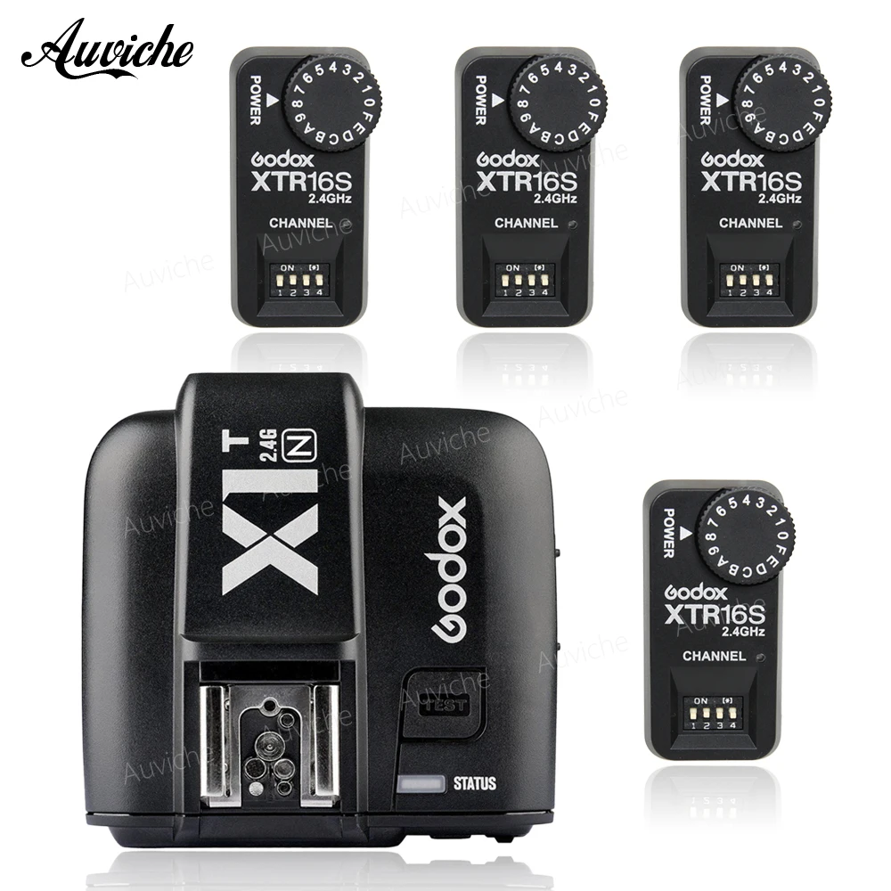 

Godox X1T-N 2.4G Wireless Transmitter + XTR-16S Wireless 2.4G Power Control Flash Receivers For Nikon V850 V860C V860N Flash