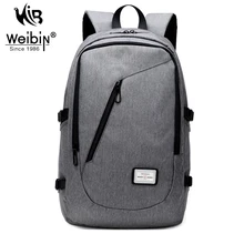 Weibin Mochila Mochilas de Los Hombres de Los Hombres de Nylon Bolsos de Escuela Para Los Adolescentes de Moda Casual Masculina Mochila 15.6 Pulgadas Bolsa de Ordenador Portátil Mochila