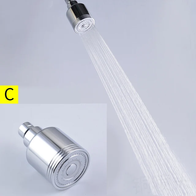 Bathroom Solid Brass High Pressure Small Matte Black Rain Shower Head Wall Mounted ABS Chrome Adjustable Bath Top Spray Shower C