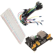 A13 MB-102 Power Module 3.3V 5V+Breadboard Board 830 Point+65Pcs Jumper cable VE818 P