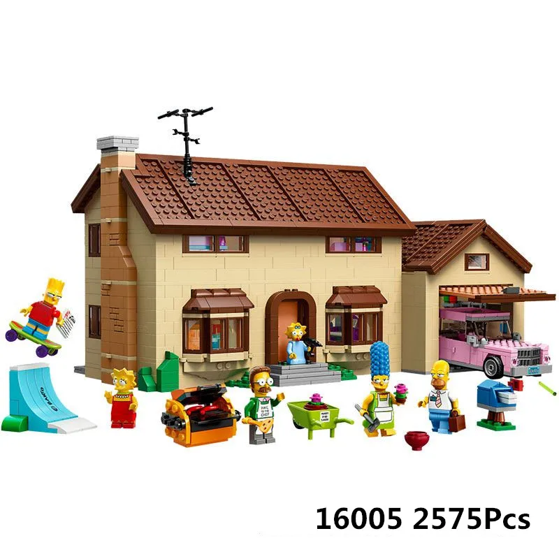 

Lepin 16005 Legoing The Simpsons House 2575Pcs Model Building Blocks Toys For Children Compatible Simpsons Legoings Figure 71006