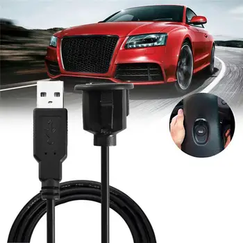 

Car USB Cable 2A Electric Current With Magnet Ring Round Head Panel