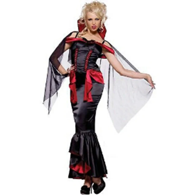 New High Quality Black Devil Costume Halloween Christmas Witch Sexy