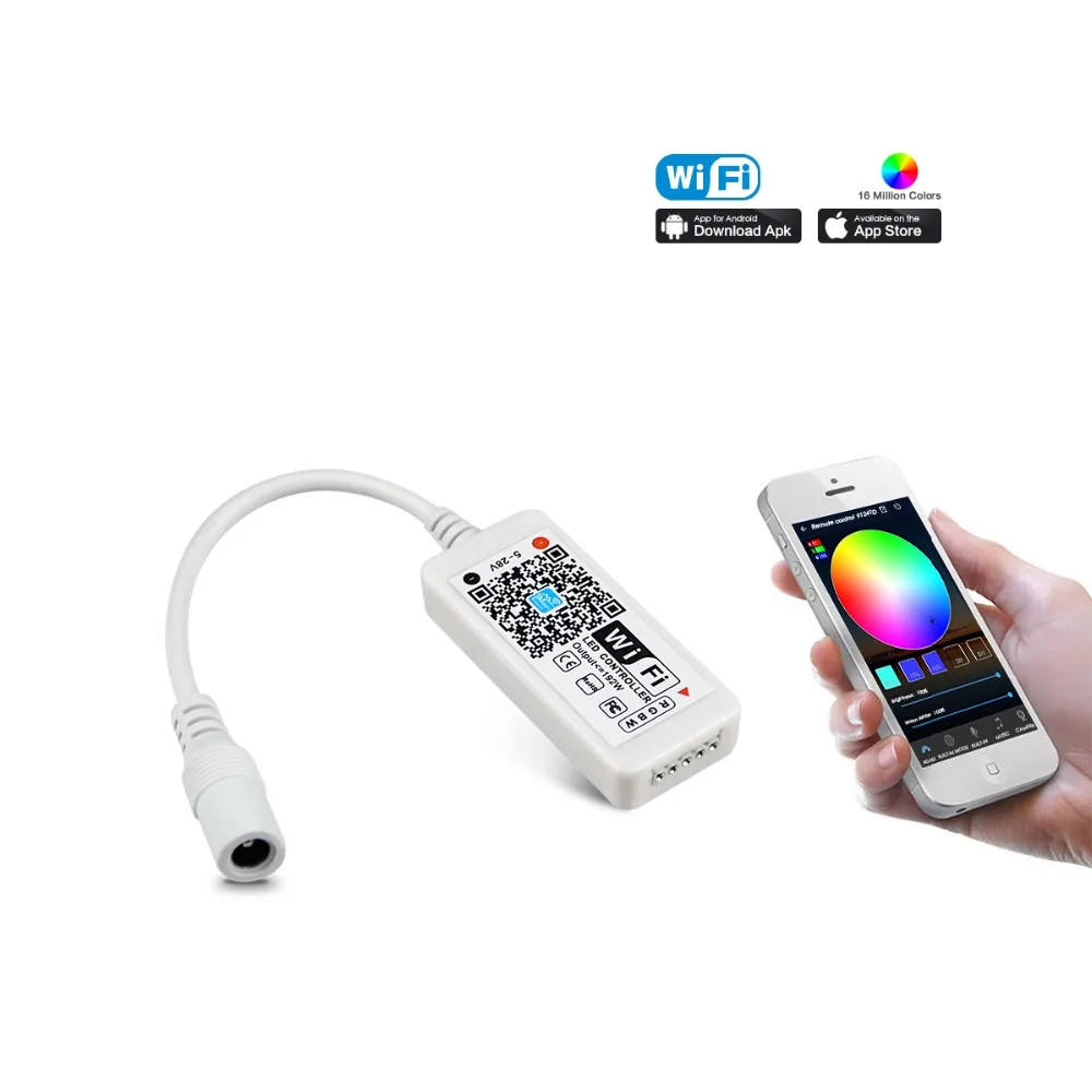 Светодиодный светильник Wi-Fi/Bluetooth RGB/RGBW управление Лер DC 5 в 12 В 24 в Android IOS APP Amazon Alexa Google Magic Home IR управление