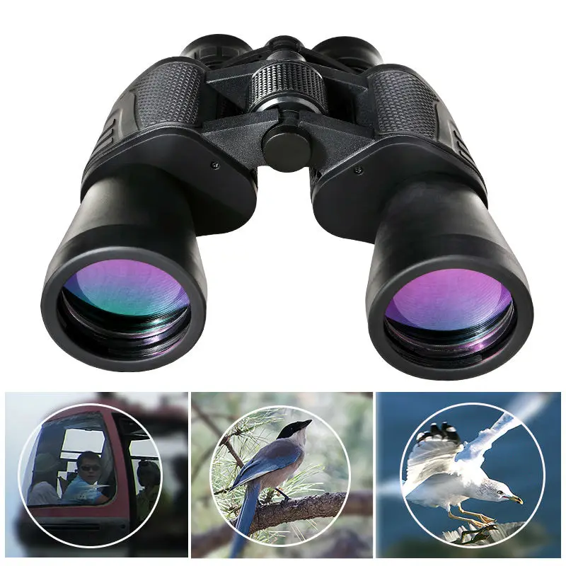 واسعة زاوية 10x50 HD الصيد مناظير التكبير عالية الطاقة البصريات المهنية للماء الرياضة تلسكوب BAK4 بريزم الزجاج USCAMEL