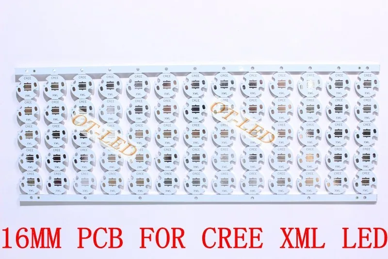 16 мм CREE XML/XML2 T6 U2 LED PCB/алюминиевая Базовая пластина/печатная плата/PCB LED плата 100 шт./лот