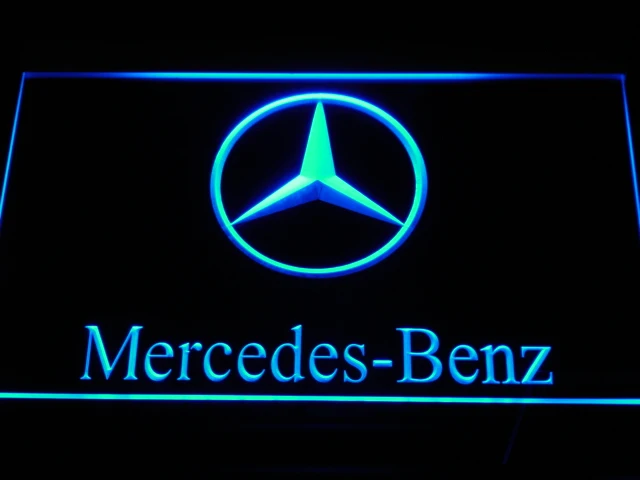 Неоновый светильник d004 Benz Signss Led Signss с переключателем вкл/выкл 20+ цветов 5 размеров или разных цветов с пультом дистанционного управления