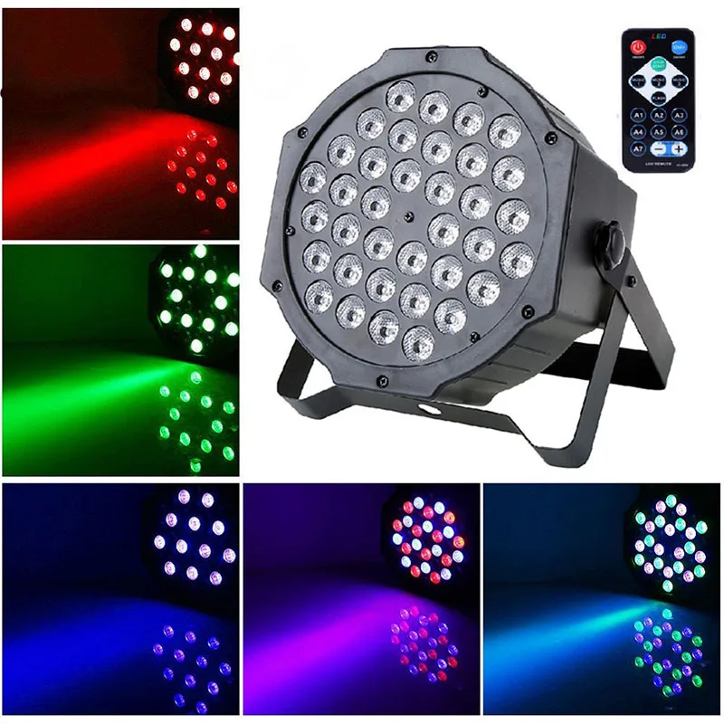 Laideyi 36 RGB LED Свет этапа эффект лазерного партии Дискотека DJ Бар Effect Up Освещение DMX лампа проектора КТВ партия свет