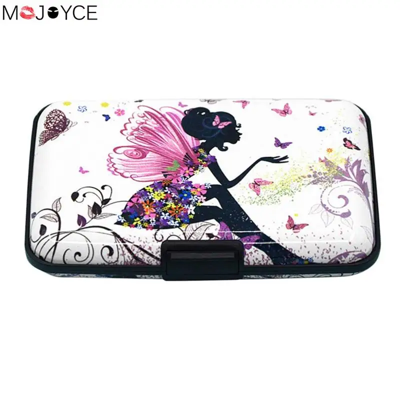 

2019 Long Fashion Business Card Hoider Hip pop Style Women Wallets Blocking Student Cute Aluminum Wallet cartas pokemon