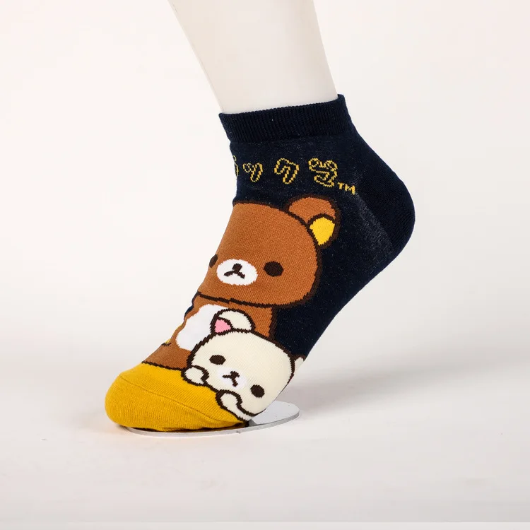 Rilakkuma/носки с рисунками животных модные милые забавные женские носки принтом