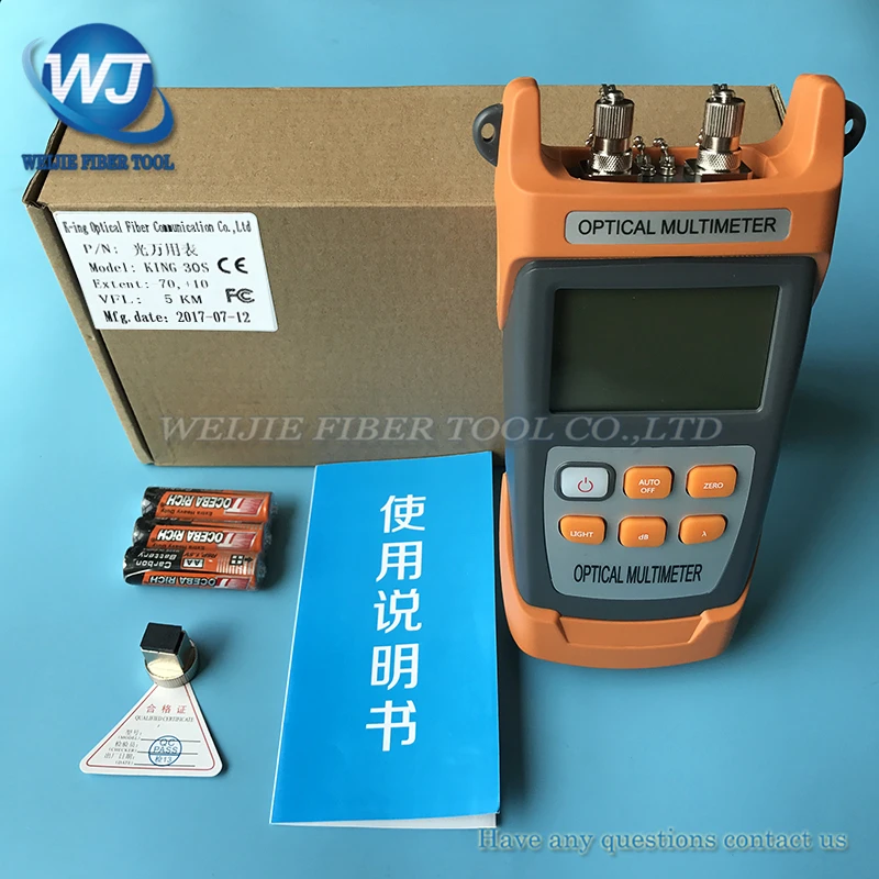 

2017 Best quality 2 IN 1 Optical power meter -70 to + 10dBm + VFL Visual fault locator 1mW 5KM KING-30S