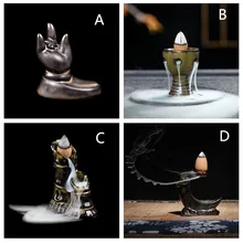 Керамический обратный поток ладан горелка Tathagata лотоса ладан конусы палочка держатель ладан творческий домашний Декор# p8