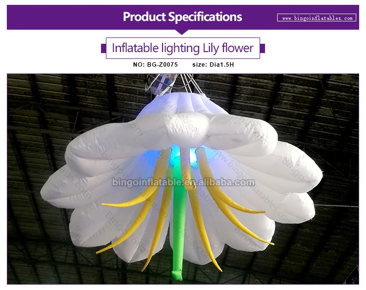 BG-Z0075-Inflatable lighting Lily flower_1