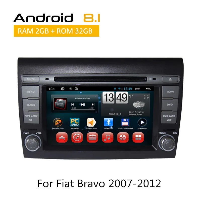 

2 Din Touch Screen Car Stereo Navigation for Fiat Bravo 2007 2008 2009 2010 2011 2012 Car Radios Android Octa Core DVD GPS AUX