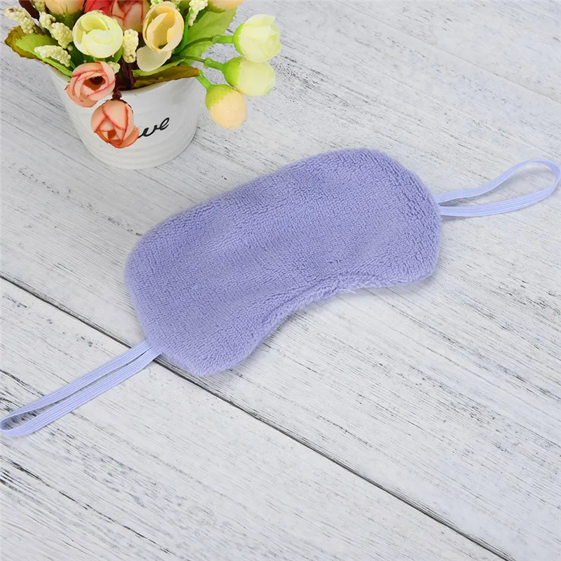 2018 Random Color Eye Mask Cute Face Pure Color Shading Sleep Cotton